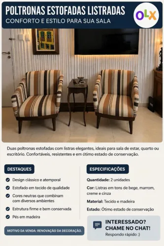 Poltronas Estofadas