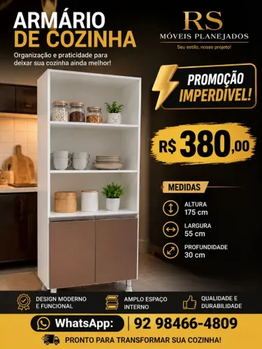 ARMÁRIO DE COZINHA DIRETO DA FÁBRICA + ENTREGA GRÁTIS 