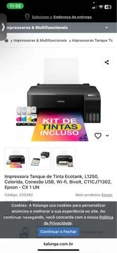 Impressora Epson - R$ 450 (preço negociável)