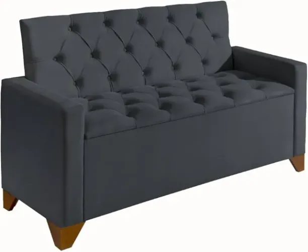 Recamier Baú California Estilo Sofá Sapateira Luxo Decorativo Estofado Tamanho 150 Cm Móve