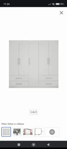 Guarda roupa casal 5 portas