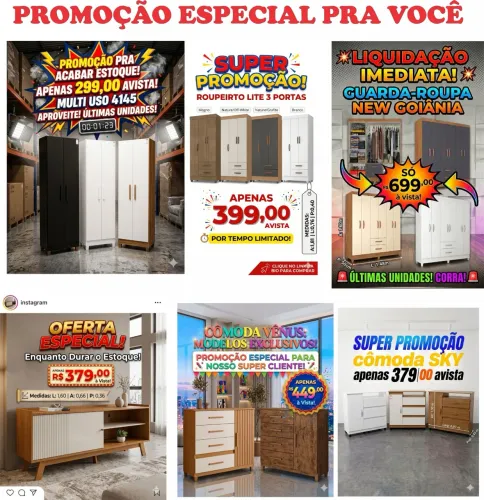 MÓVEIS NA PROMOÇÃO