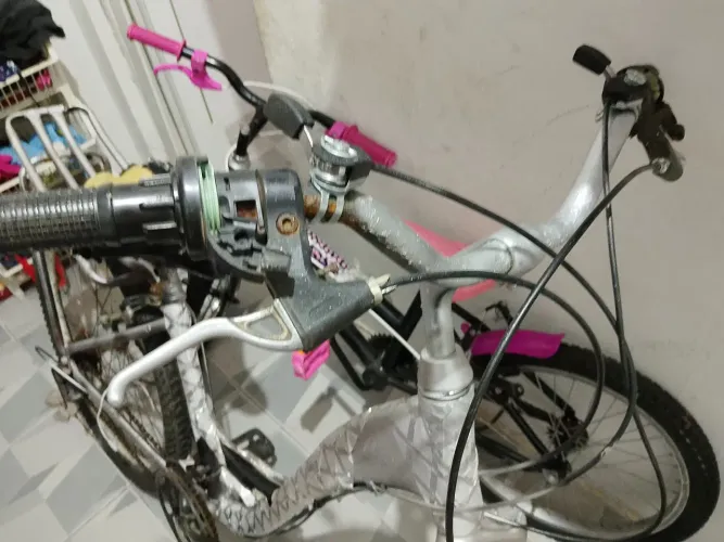 Bicicleta prata urbana