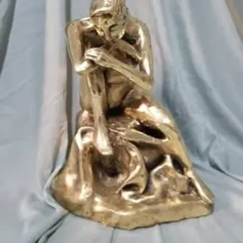 ESCULTURA DE MULHER PENSANDO EM BRONZE 22cm