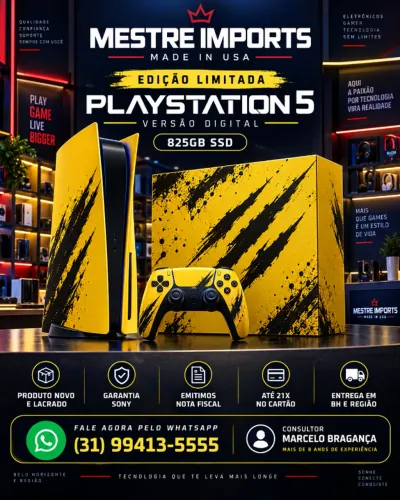 PS5 Edição Limitada Wolverine 825GB Digital Novo Lacrado Nota Fiscal