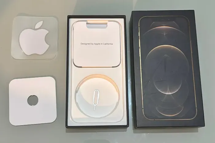 Caixa Original iPhone 12 Pro Dourado - Completa