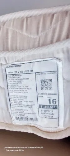 Colchão de Casal Ortocrin com molas ensacadas!