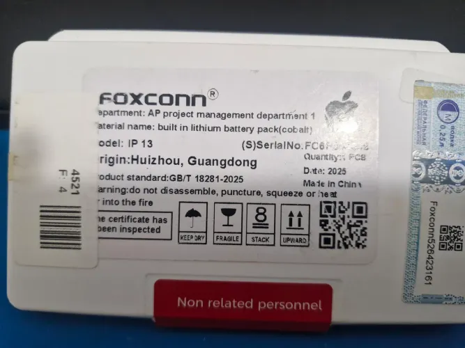 Bateria original Foxconn iPhone 13
