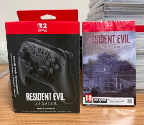 Pro controller e Jogo Resident evil Requien
