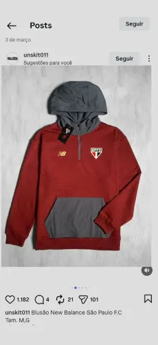 moletom spfc new balance