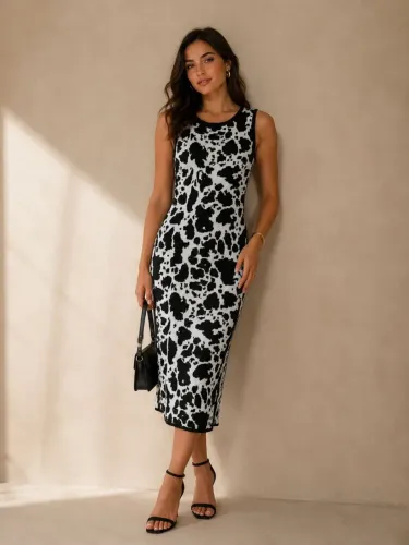 Vestido Tricô Modal Tamanho Único 