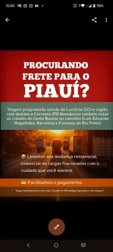 Fretes e mudanças de Brasília e entorno para o oeste bahiano e sul do Piauí