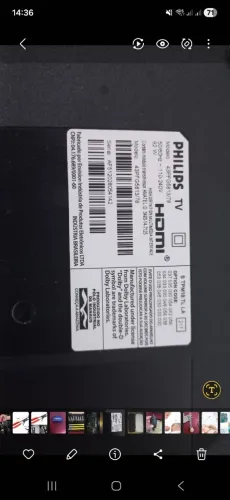 Tv philips 43 smart com defeito