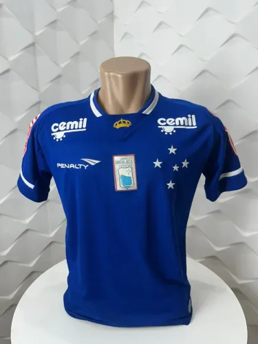 Camisa Cruzeiro Home 2015 Utilizada em Jogo Sangue Azul