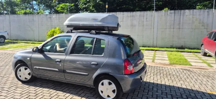 Bagageiro Maleiro de Teto Motobul 460 litros Light cinza com chave - Ótimo Estado