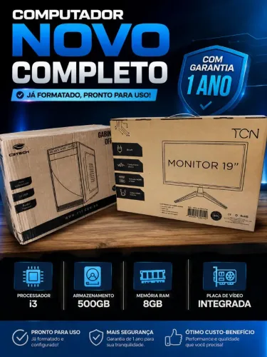 Computador novo completo garantia 1 ano