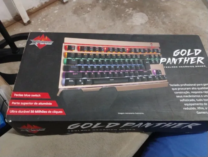 Teclado mecânico gamer - gold panther