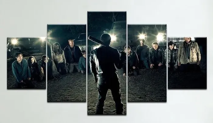 Quadro Decorativo The Walking Dead 5 peças Mosaico