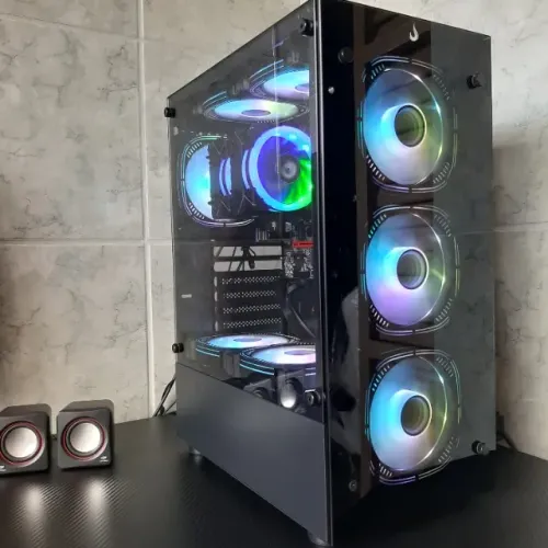 PROMOÇÃO - Gabinete Gamer Preto - Vidro temperado - ATX (apenas o gabinete).