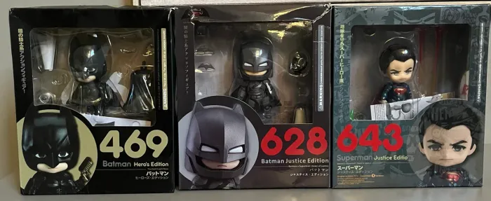 Boneco Batman Justice + Batman Hero + Superman - Nendoroids