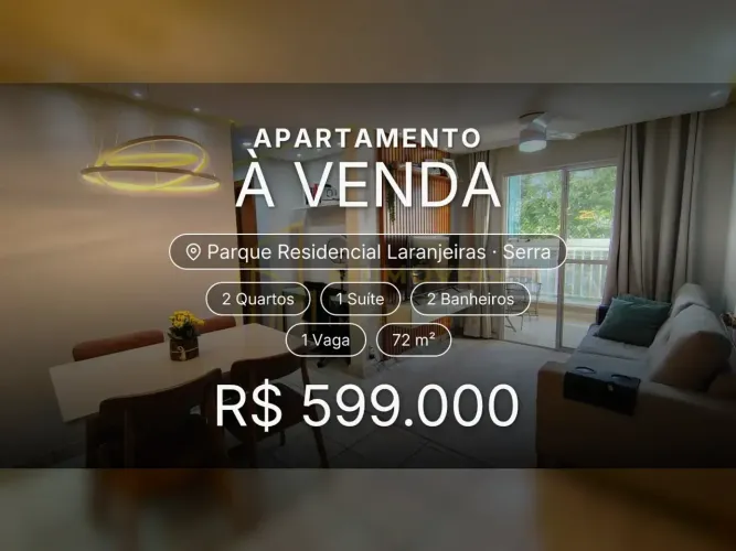 Incrível Apartamento com 2 Quartos e Suíte em Colina de Laranjeiras