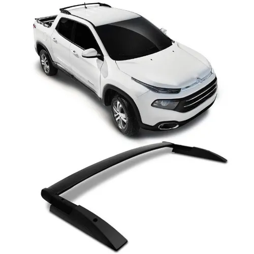 Rack de Alumínio Preto Fiat Toro - Tipo Aerofólio