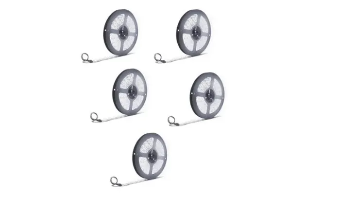 Kit 5 Fita Led Branca 5 Metros 12V Silicone Dupla Face