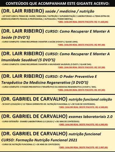 Clésio Castro, Gabriel de Carvalho, Lair Ribeiro DVD, Paul Ling Tai, Marco Marcondes