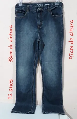 Calça jeans infantil Tam 14 importada bem Nova com ajustes dos lados 