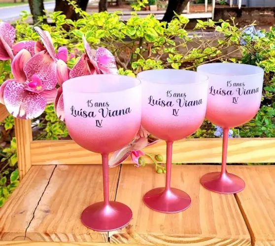 Taças de gin degrade personalizadas