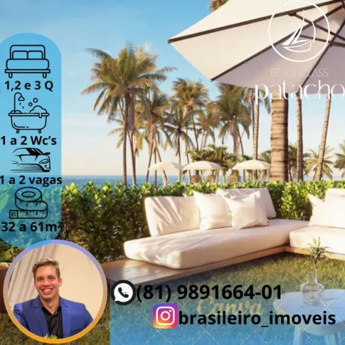 Praia de Patacho/Beira Mar/Moura dubeux/Investimento/1,2 e 3quartos/335.600,00