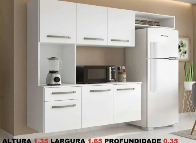 Armário de Cozinha Branco 1,65m