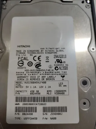 HD Hitachi 450gb 3,5 SAS 15k 