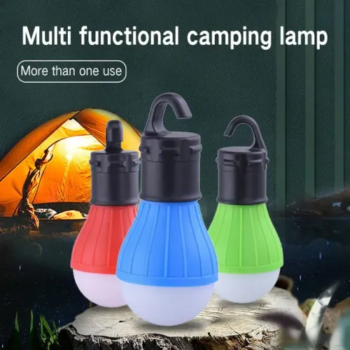Kit Com 3 Lâmpadas Portáteis para Tendas de Feiras e Campings Com 3 modos de luz
