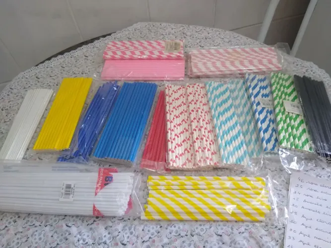 Canudo para topo ou lembrancinhas 348 unid