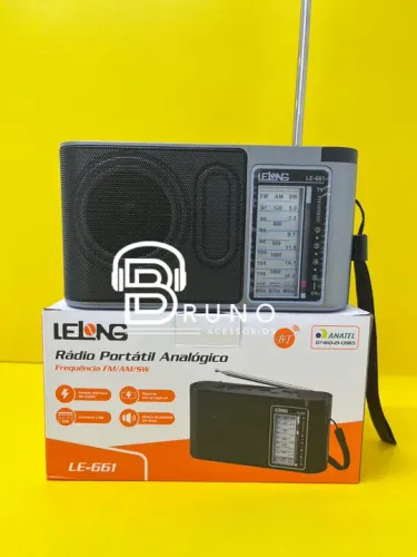 Rádio portátil Bluetooth recarregavel