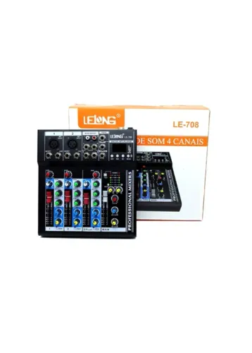 MESA DE SOM 4 CANAIS LELONG LE-708