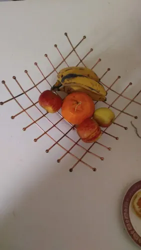 Fruteira de metal para cozinha