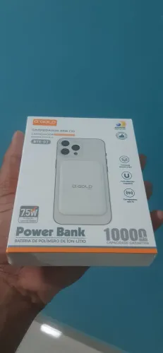 Carregador Portátil Sem Fio 10000 mAh - indução