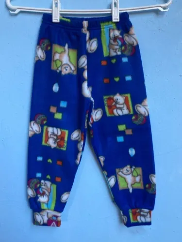 Calça de Soft Infantil Azul, Tam 3 (Novo)