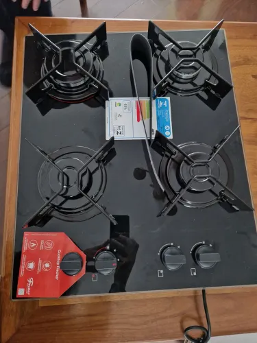 Fogão cooktop a gás 4 bocas novo Fisher