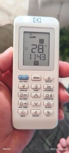 Controle ar condicionado Electrolux 
