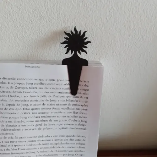 Marcador de páginas em metal e plástico 