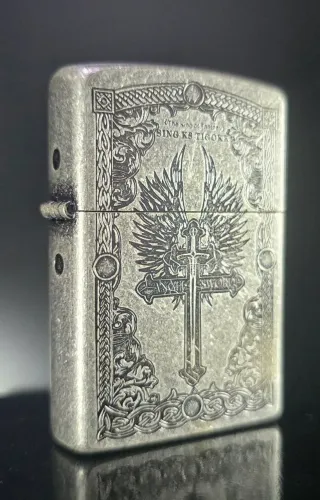 Isqueiro ZORRO Cruzadas Templario Prata Antiga Numerada
