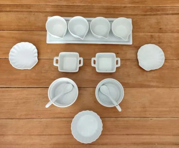 Conjunto de mini refratários Francês