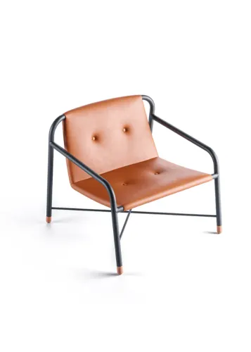 Cadeira Poltrona Cavaletti Stretch - St36906 - Couro Natural