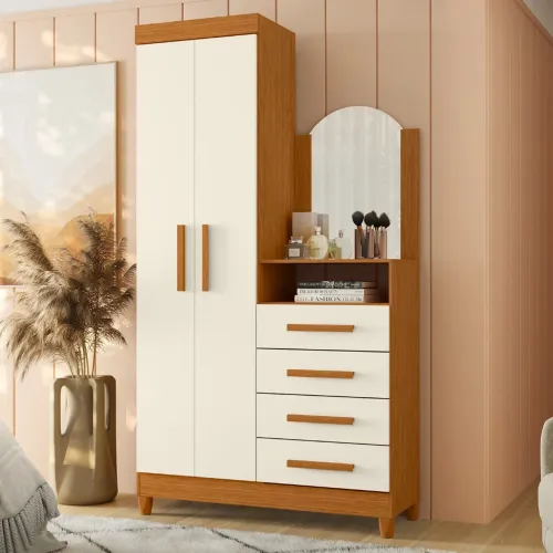 Guarda-Roupa com Cômoda e Espelho Liz tt43