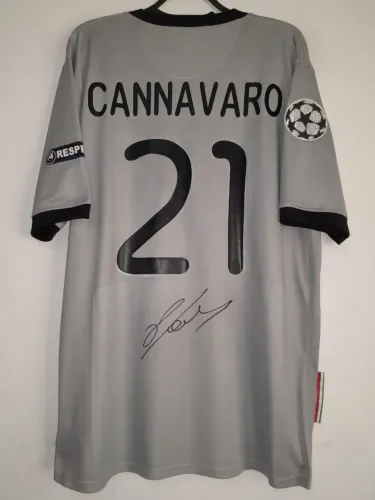 Camisa Juventus Champions League 2009 / 2010 #21 Cannavaro Autografada Certificada