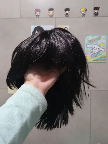 Peruca Preta Curta Cosplay