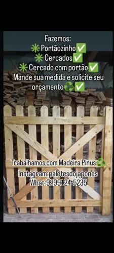 Cercados e portãozinho em paletes